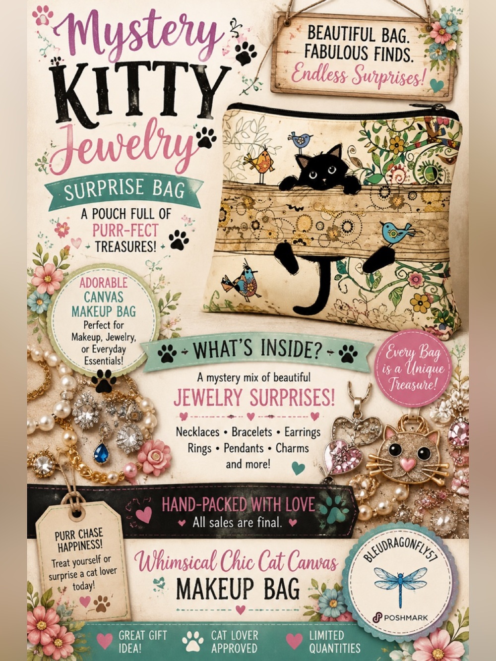 🐾 Mystery Jewelry Kitty Large Bag 🐾